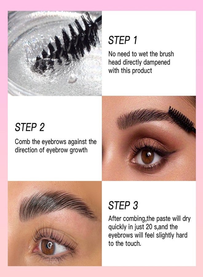 يوشاس جل الحواجب من يوشاس، مقاوم للماء والعرق، جل شفاف للحواجب، يدوم طويلاً، طقم شمع للحواجب لتثبيت الحواجب، سريع الجفاف، شكل طبيعي - Image 5